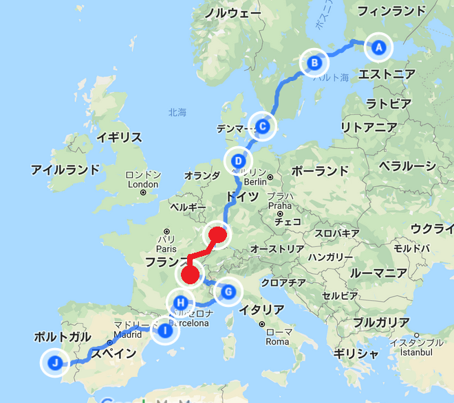 ヨーロッパ 鉄道 路線 図